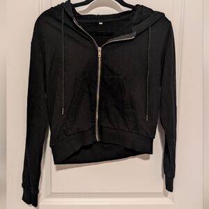 Black Zip-Up Hoodie